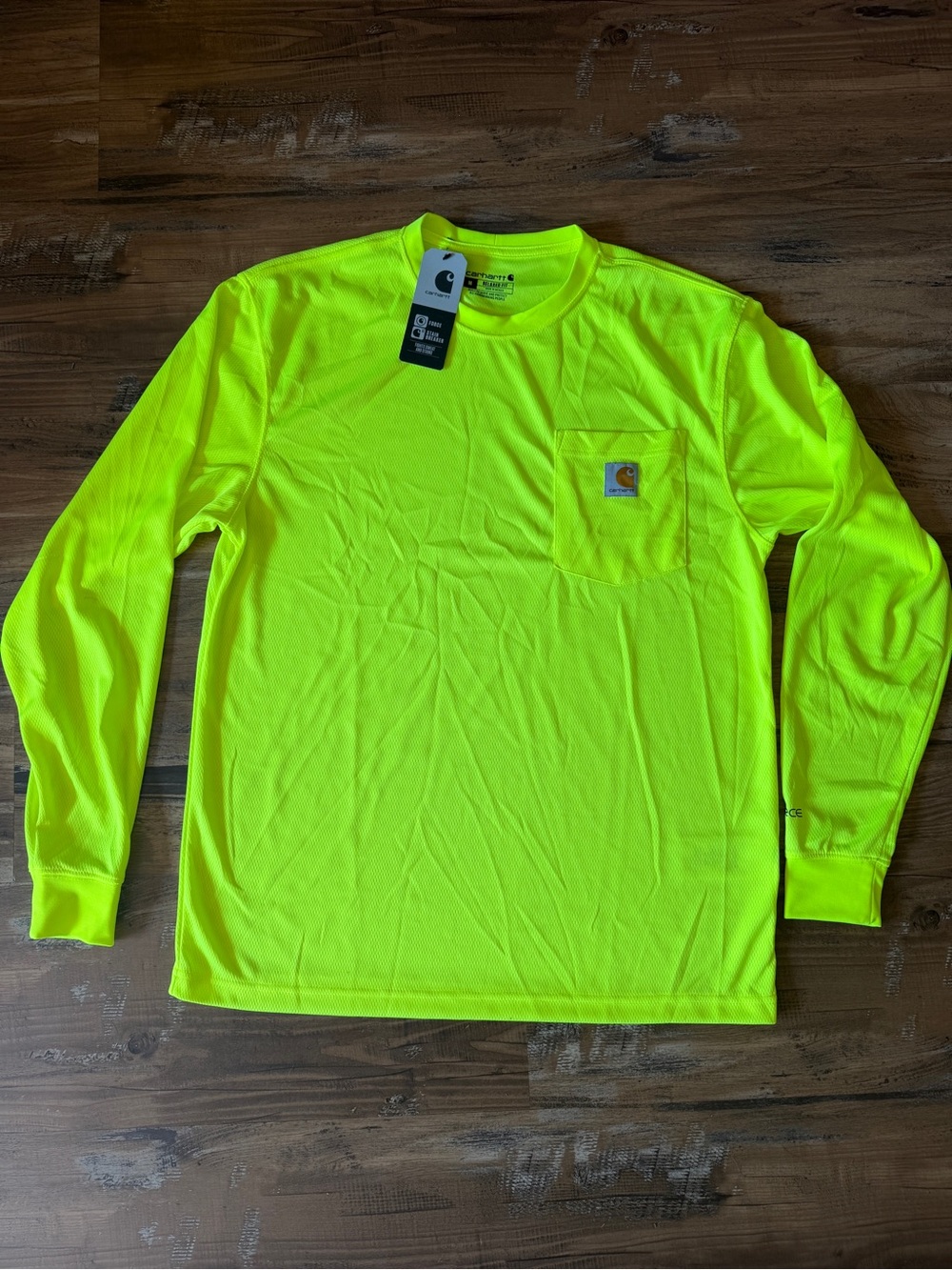 Carhartt Men’s Long Sleeve Pocket Tee - High-Visibility Yellow